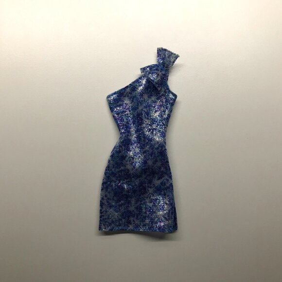 Barbie - blue/purple/silver sparkly dress - Picture 1 of 2